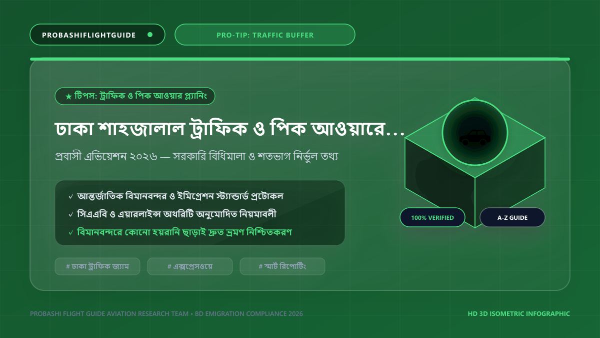 ঢাকা শাহজালাল ট্রাফিক ও পিক আওয়ারে যাত্রীদের বিশেষ প্রস্তুতি