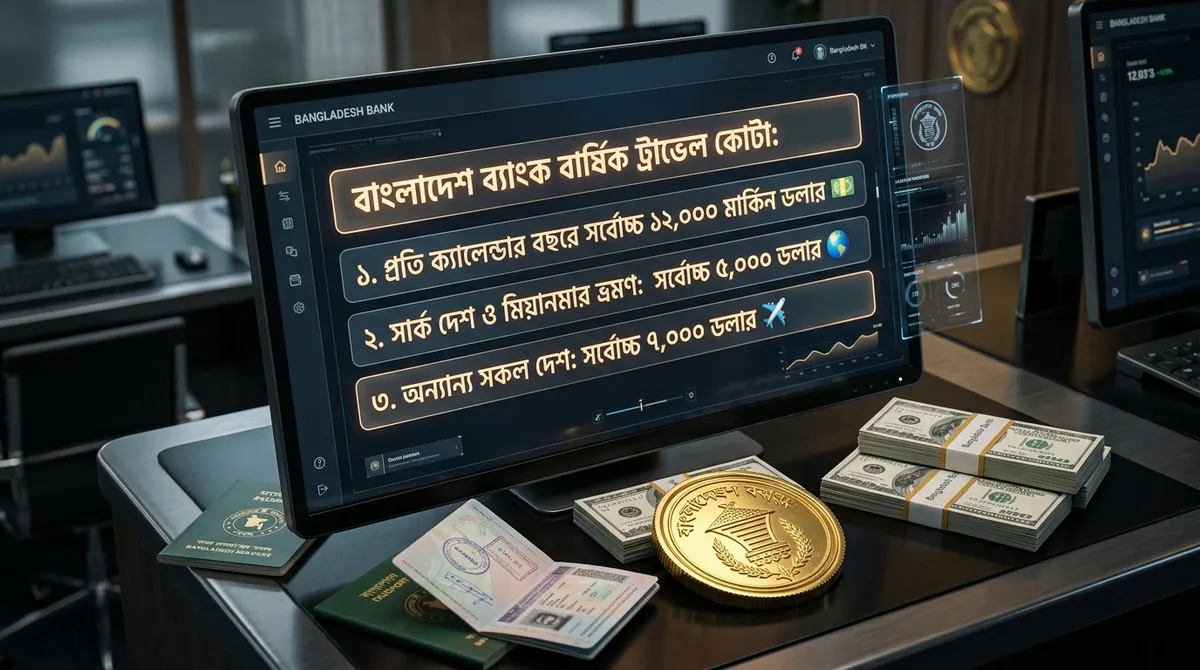 Infographic 01: Bangladesh Bank annual $12,000 travel quota allocation
