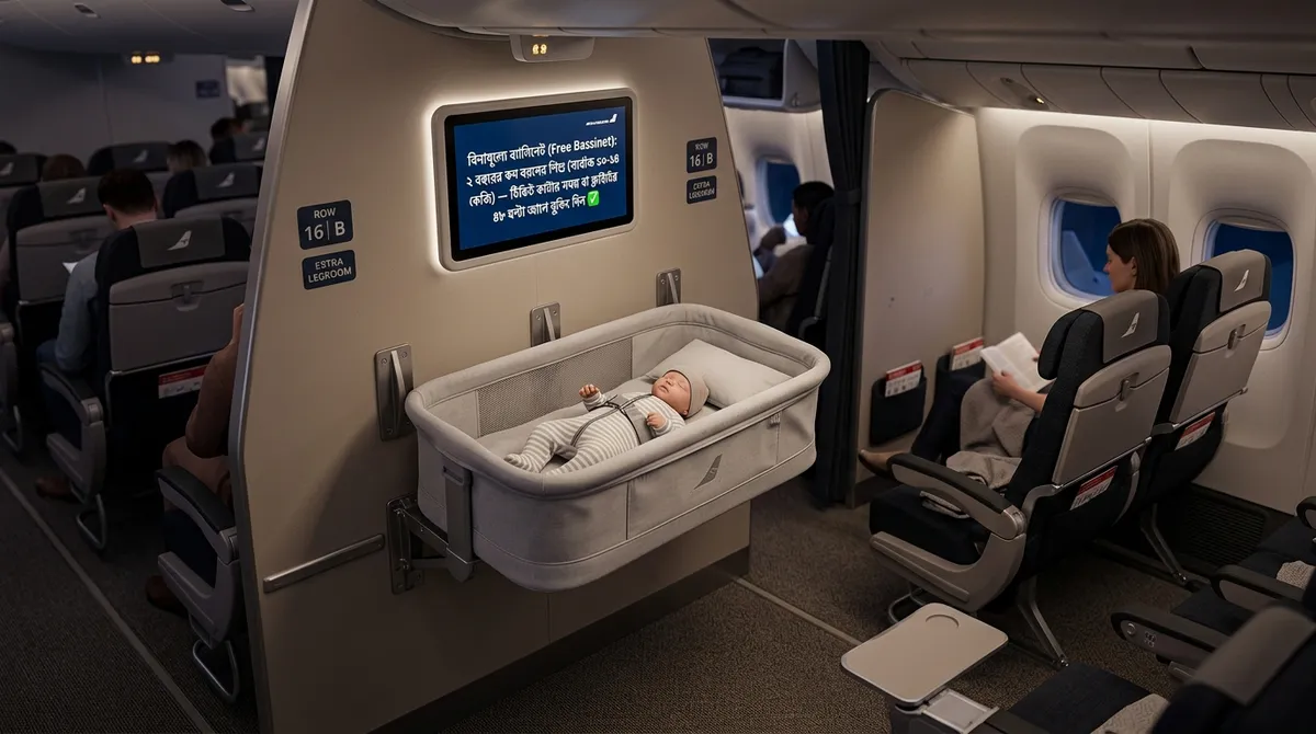 Infographic 01: Free airline baby bassinet booking rules and weight limits
