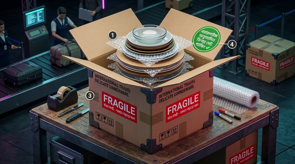 Infographic 02: Crockery and glassware fragile carton packing rules