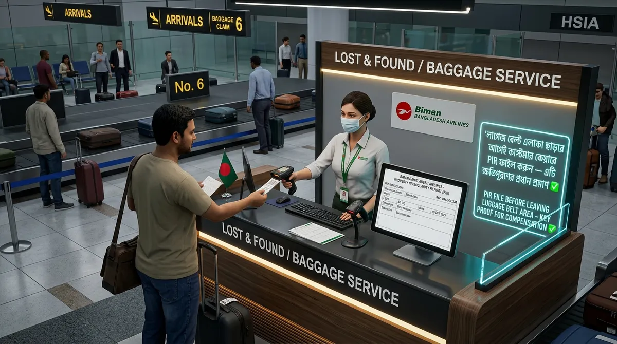 Infographic 01: Three immediate steps for missing luggage at airport baggage reclaim