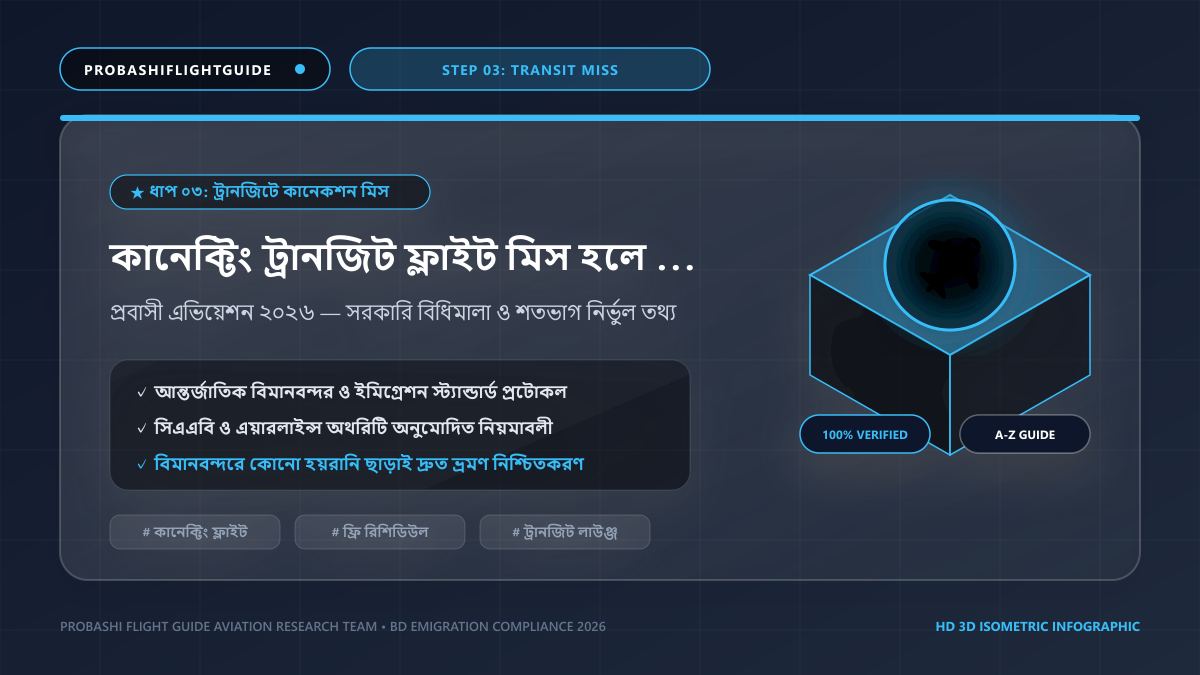 কানেক্টিং ট্রানজিট ফ্লাইট মিস হলে এয়ারলাইন্সের ফ্রি বিকল্প ব্যবস্থা