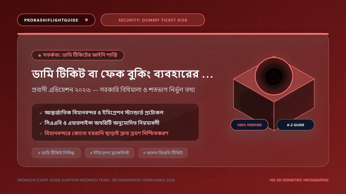 ডামি টিকিট বা ফেক বুকিং ব্যবহারের মারাত্মক আইনি ঝুঁকি