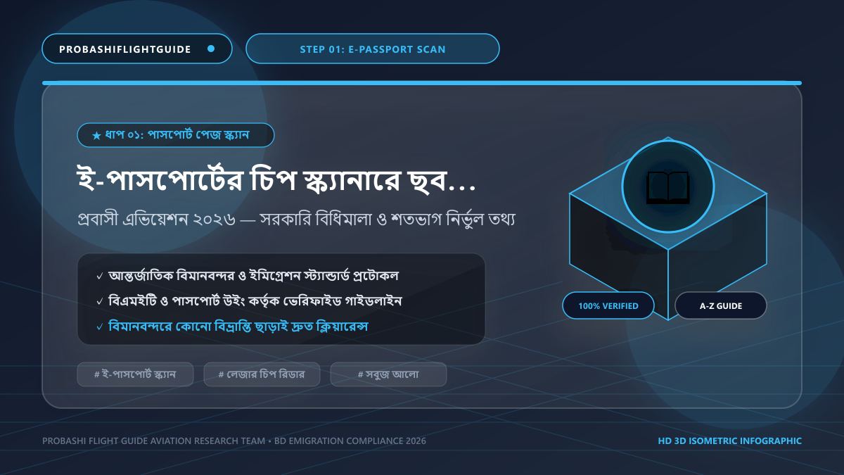 ই-পাসপোর্ট চিপ স্ক্যানারে ছবি পেজ স্থাপন