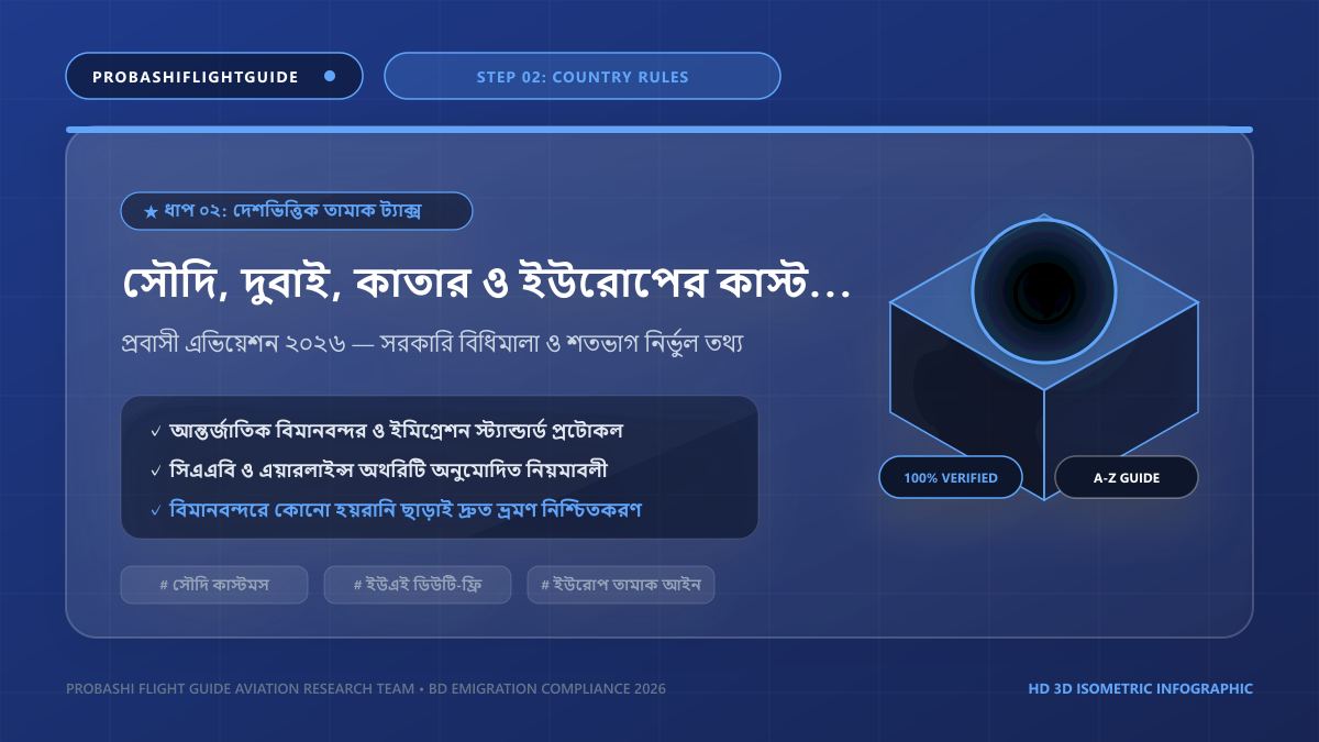 সৌদি, দুবাই, কাতার ও ইউরোপের কাস্টমস তামাক শুল্ক বিধিমালা