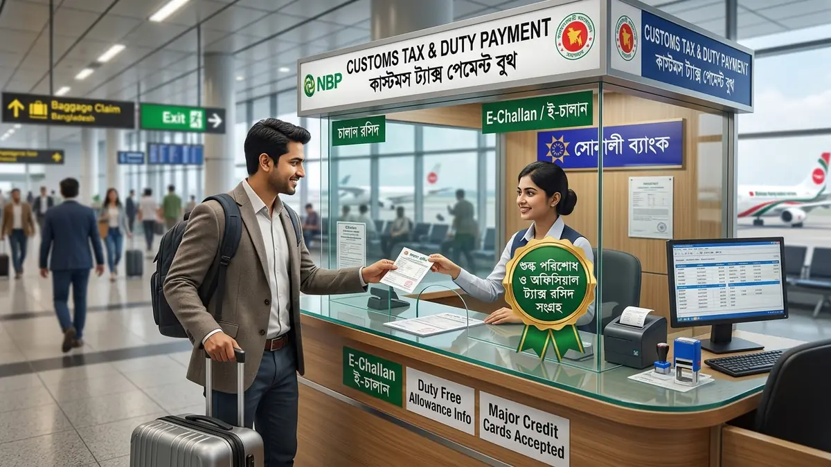 বিদেশ থেকে স্বর্ণের বার আনার নিয়ম ২০২৬: প্রতি ভরিতে কাস্টমস শুল্ক ও ট্যাক্স পরিশোধ নির্দেশিকা