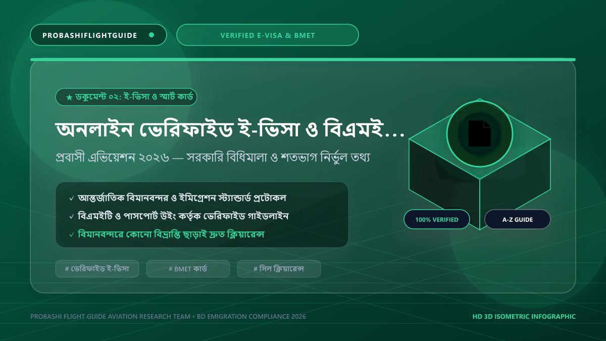 অনলাইন ভেরিফাইড ই-ভিসা ও বিএমইটি কার্ড প্রিন্ট