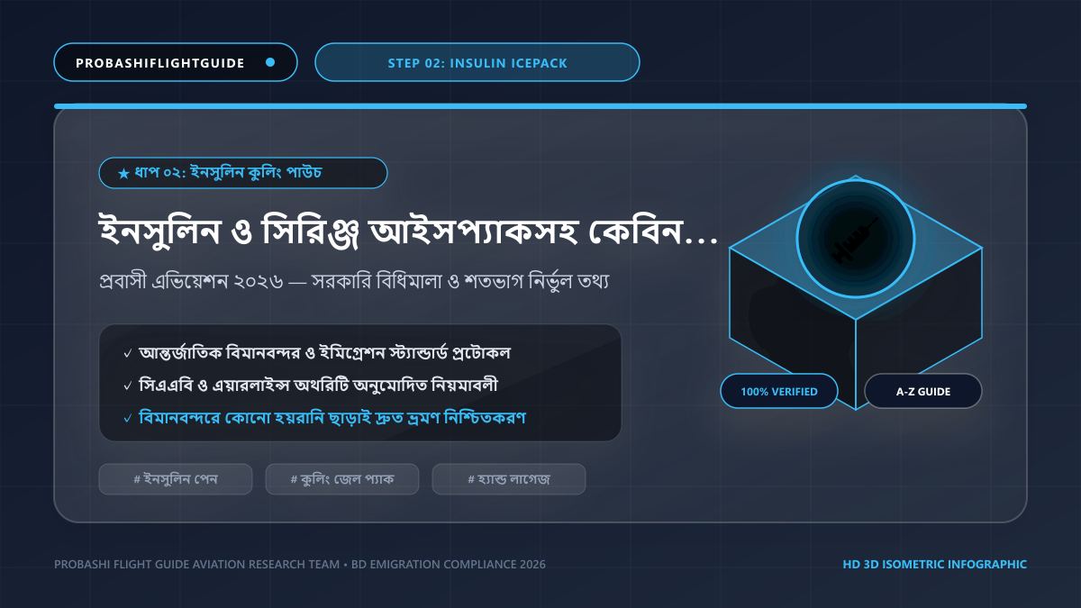 ইনসুলিন ও সিরিঞ্জ আইসপ্যাকসহ কেবিন ব্যাগেজে বহনের নিয়ম