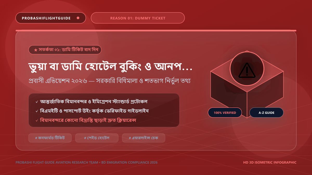 ভুয়া বা ডামি হোটেল বুকিং ও আনপেইড রিটার্ন টিকিট এড়ান