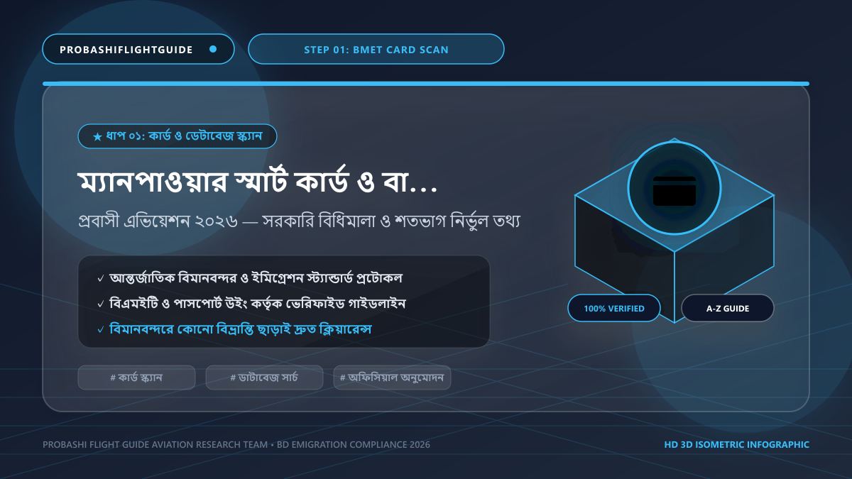 ম্যানপাওয়ার স্মার্ট কার্ড ও বায়োমেট্রিক ছাড়পত্র ভেরিফিকেশন