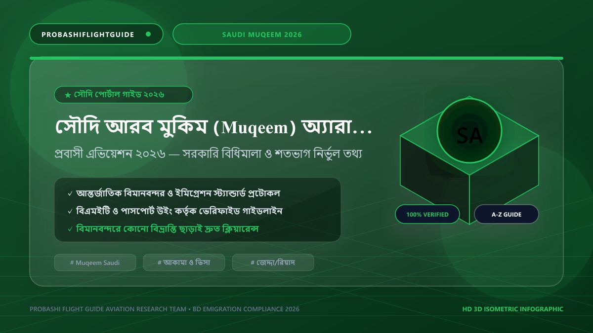 সৌদি আরব মুকিম (Muqeem) অ্যারাইভাল রেজিস্ট্রেশন গাইড