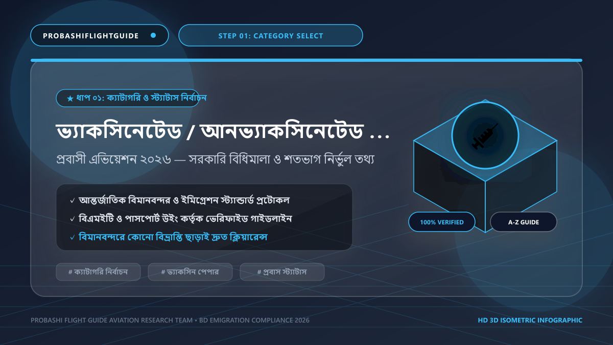 ভ্যাকসিনেটেড বা আনভ্যাকসিনেটেড ক্যাটাগরি সিলেক্ট
