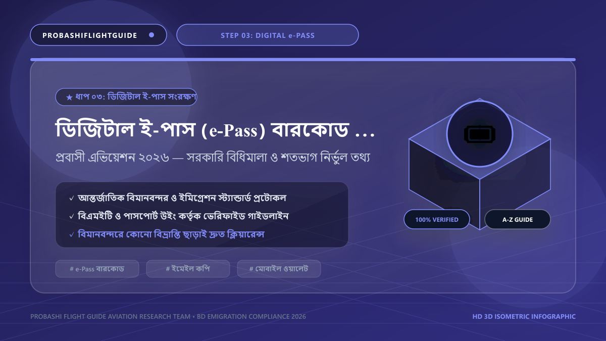 ডিজিটাল ই-পাস বারকোড কনফার্মেশন সংগ্রহ