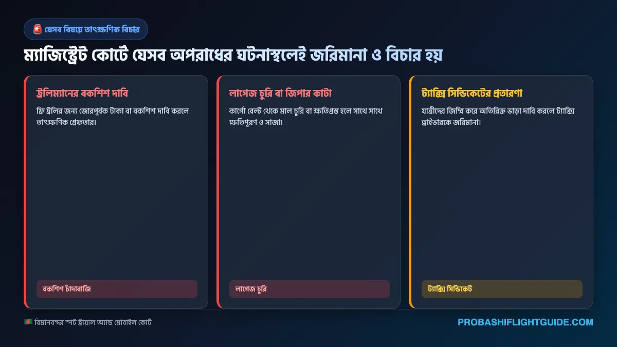 ইনফোগ্রাফিক ০২: ম্যাজিস্ট্রেট কোর্টে সমাধানযোগ্য অভিযোগের তালিকা