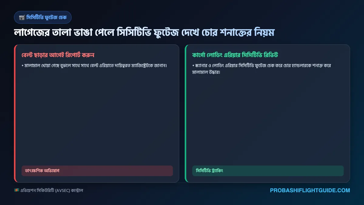 ইনফোগ্রাফিক ০৫: লাগেজ চুরি রোধে সিসিটিভি ফুটেজ দেখার আইনি প্রক্রিয়া