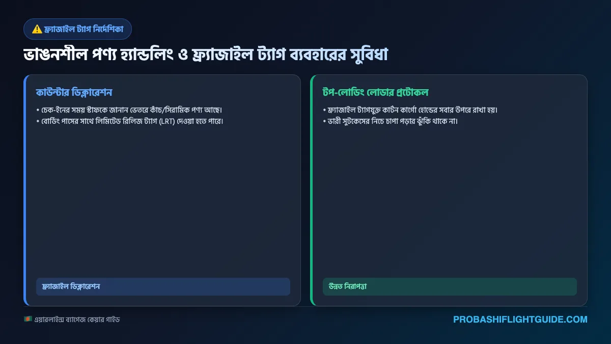 ইনফোগ্রাফিক ০৪: ফ্র্যাজাইল স্টিকার ব্যবহার ও এয়ারলাইন্স সুরক্ষা