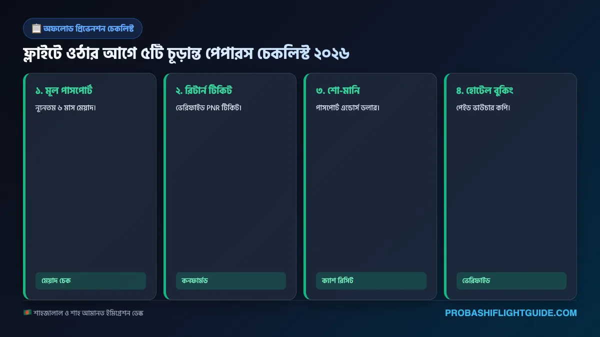 ইনফোগ্রাফিক ০৫: অফলোড প্রতিরোধে ফাইনাল ডকুমেন্ট চেকলিস্ট